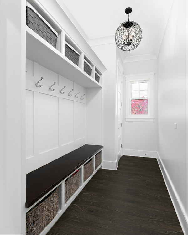 hardwood flooring installation in a bright Simcoe entryway